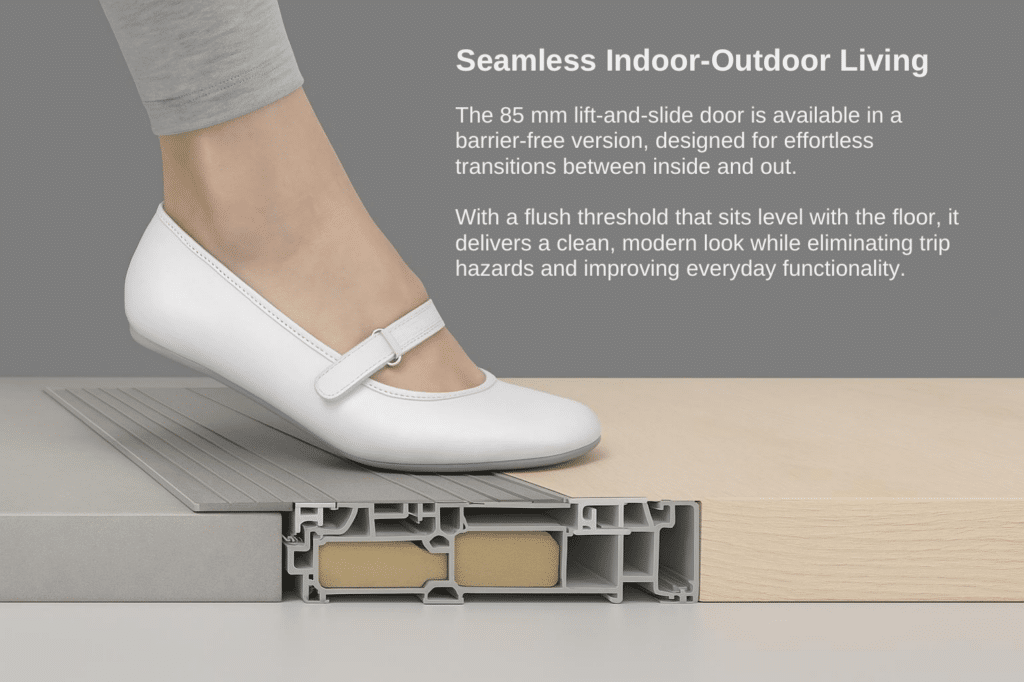 aluplast lift and slide door infographic